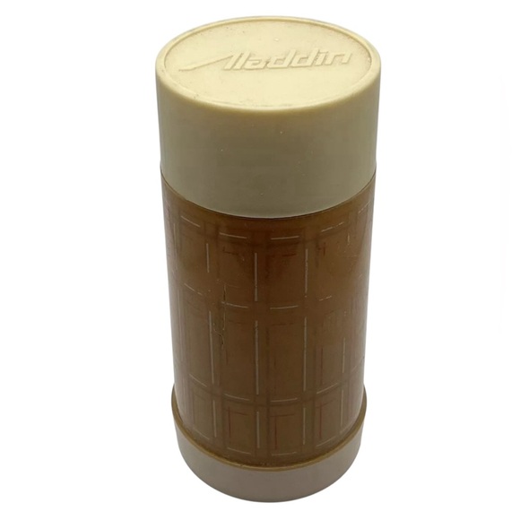 Aladdin Other - Vintage Aladdin Best Buy Wide Mouth 10 oz Thermos WM4020 Brown Plaid USA Used